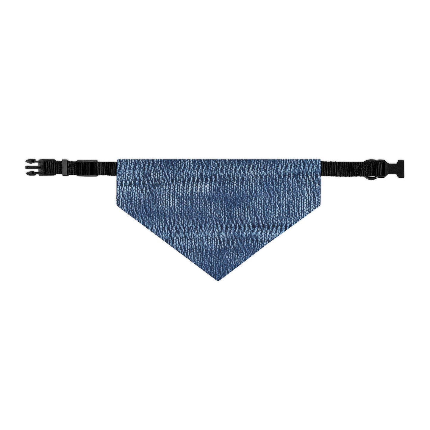Indigo blue jean Denim Design Pattern Style - Pet Bandana Collar