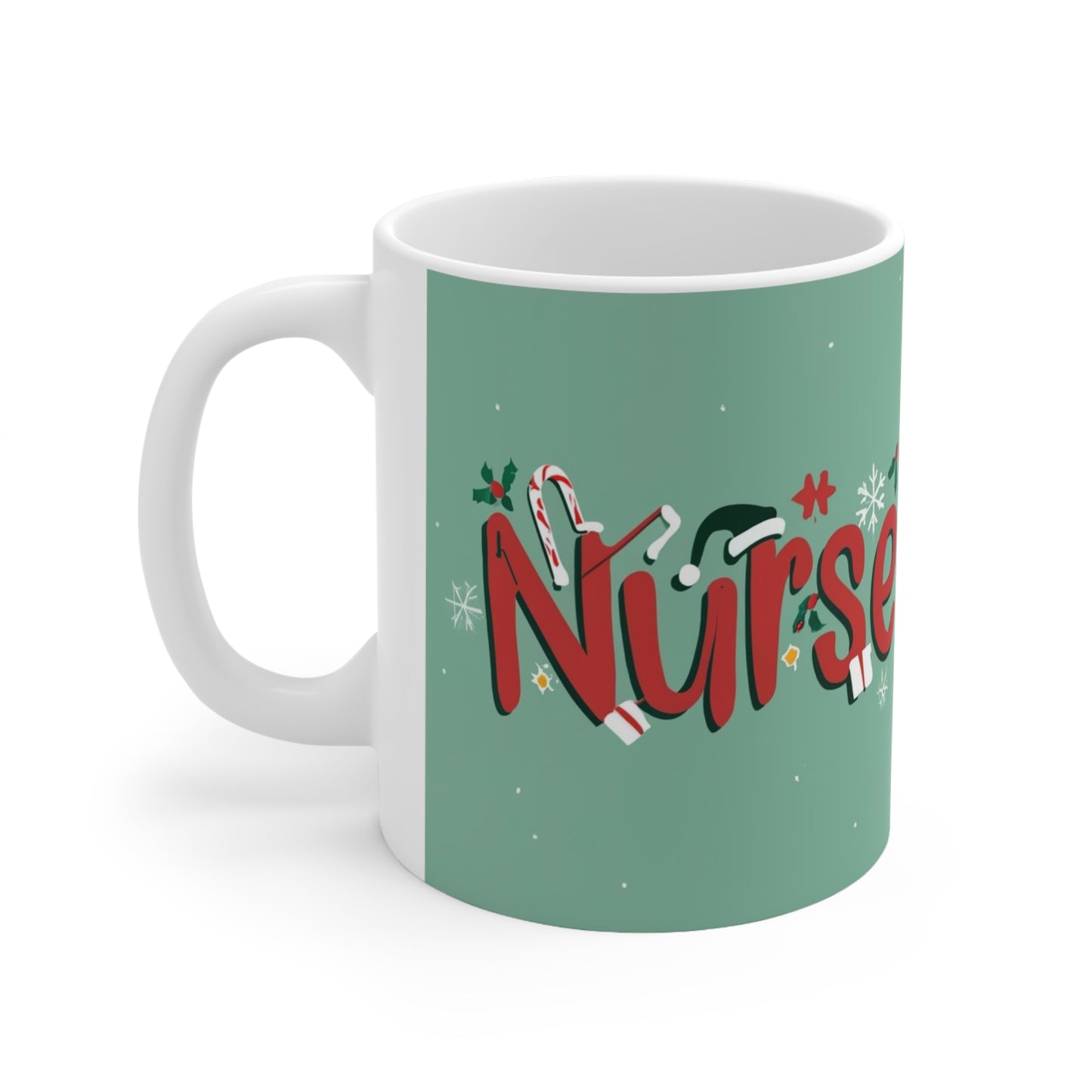 Christmas Nursing 11 oz Mug: 2023 Festive Nurse Design, Perfect Gift for Women in Nursing School