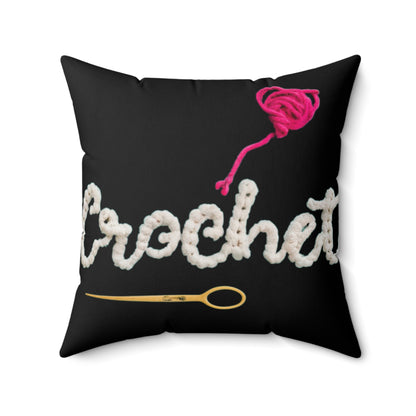 Regalo de amor de ganchillo - Estilo de coleccionista de moda de tela sincera - Almohada cuadrada de poliéster hilado