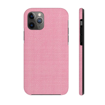 Pastel Rose Pink: Denim-Inspired, Refreshing Fabric Design - Tough Phone Cases