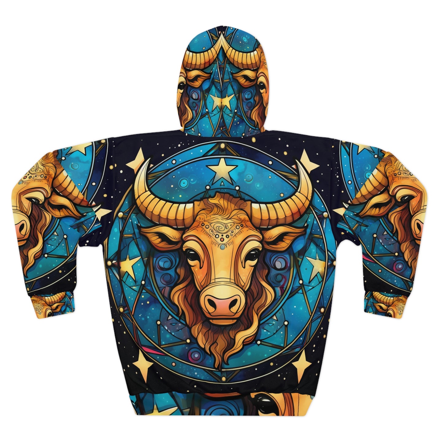 Taurus Constellation Zodiac Sign Astrology Cosmic Art - Unisex Pullover Hoodie (AOP)