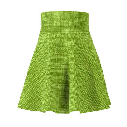 Lush Grass Neon Green: Denim-Inspired, Springtime Fabric Style - Women's Skater Skirt (AOP)