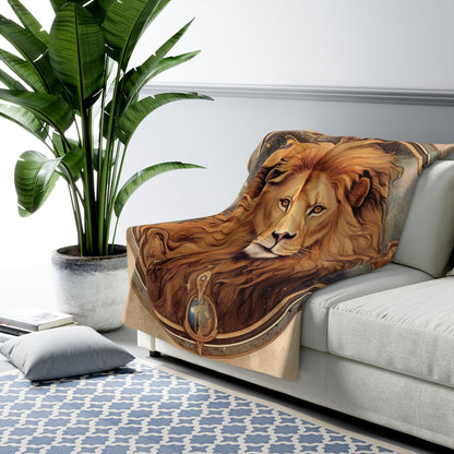 Astrological Leo Sign Vibrant Celestial Cosmic Zodiac - Sherpa Fleece Blanket