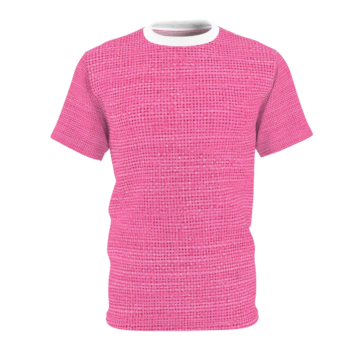 Doll-Like Pink Denim Designer Fabric Style - Unisex Cut & Sew Tee (AOP)