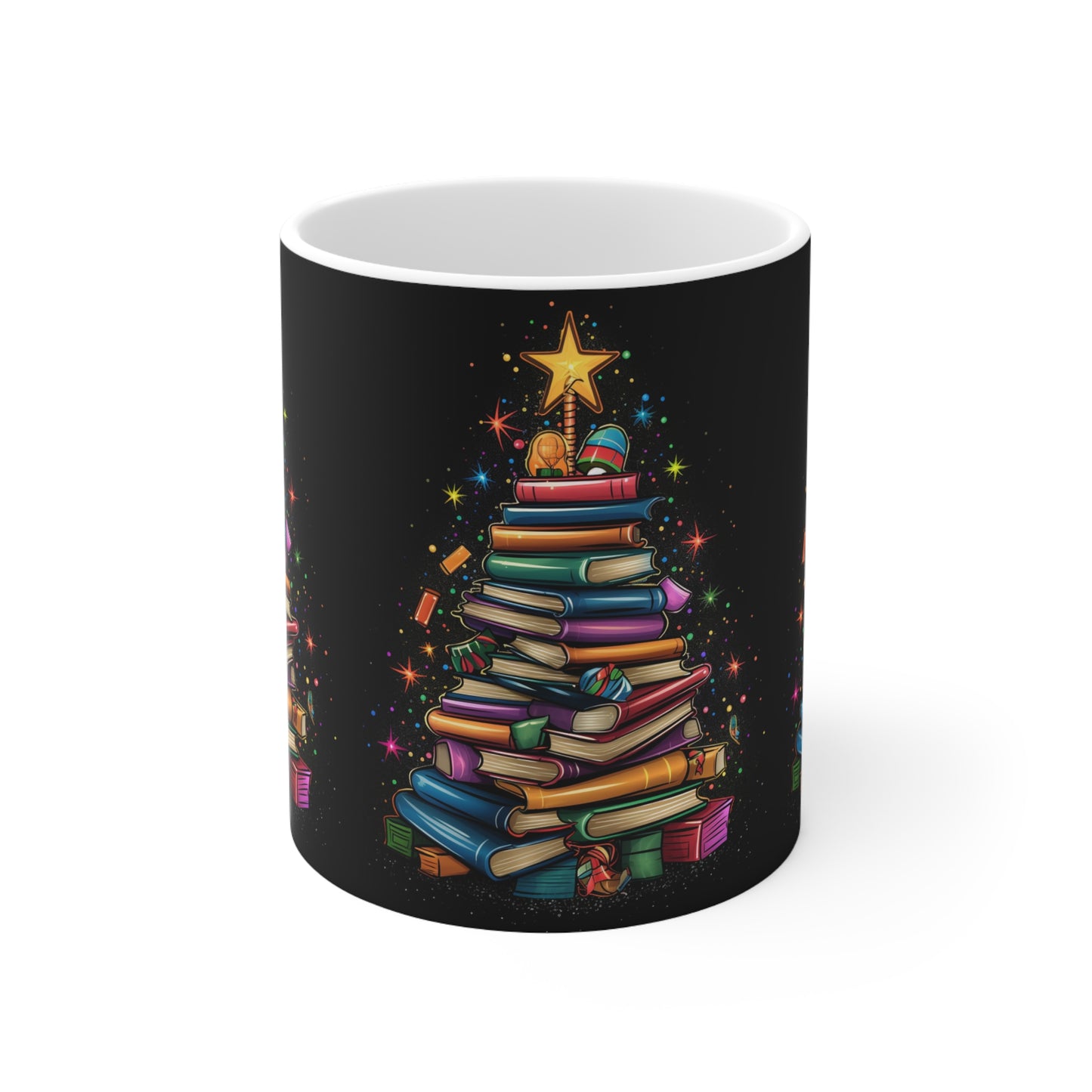 Christmas Book Tree - Ceramic Mug 11oz