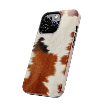 Hair Cowhide Leather Natural Design Durable Rugged Style - Tough Phone Cases