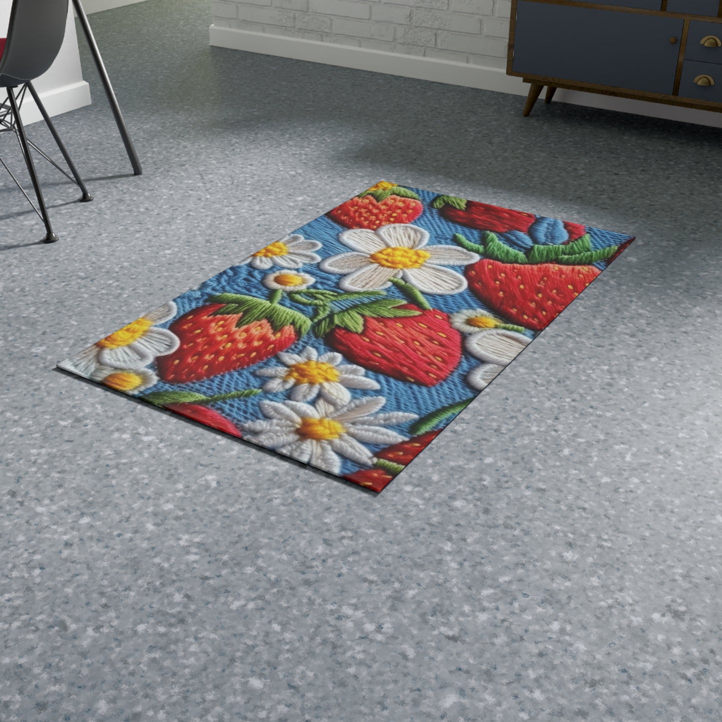 Orchard Berries: Juicy Sweetness from Nature's Garden - Fresh Strawberry Elegance - Dobby Rug