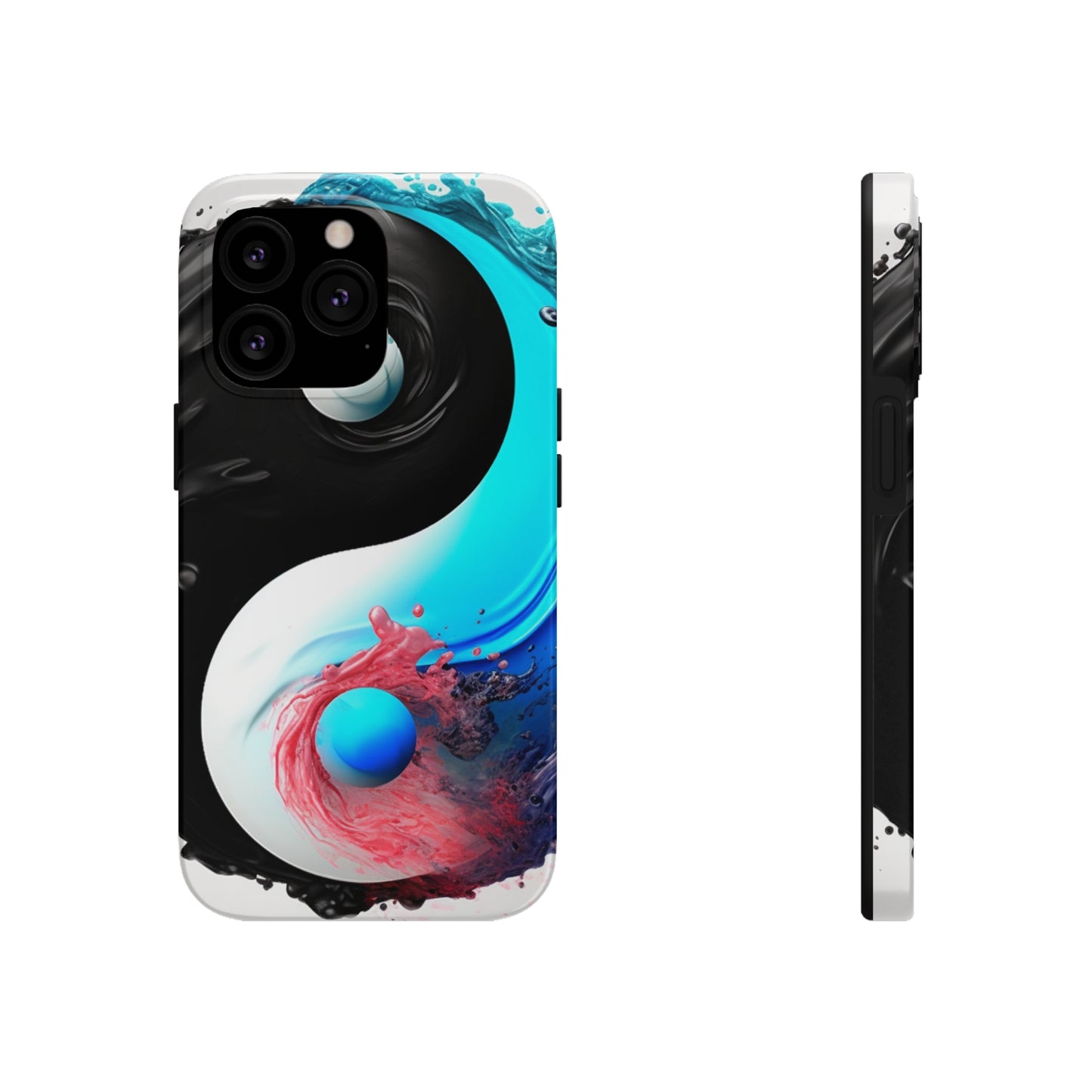 Yin Yang Symbol, Colorful Paint Style - Artistic Decor - Tough Phone Cases