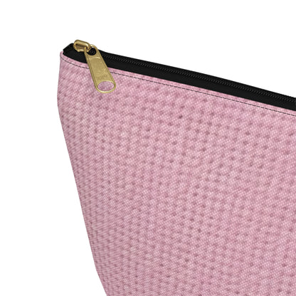 Blushing Garment Dye Pink: Denim-Inspired, Soft-Toned Fabric - Accessory Pouch w T-bottom