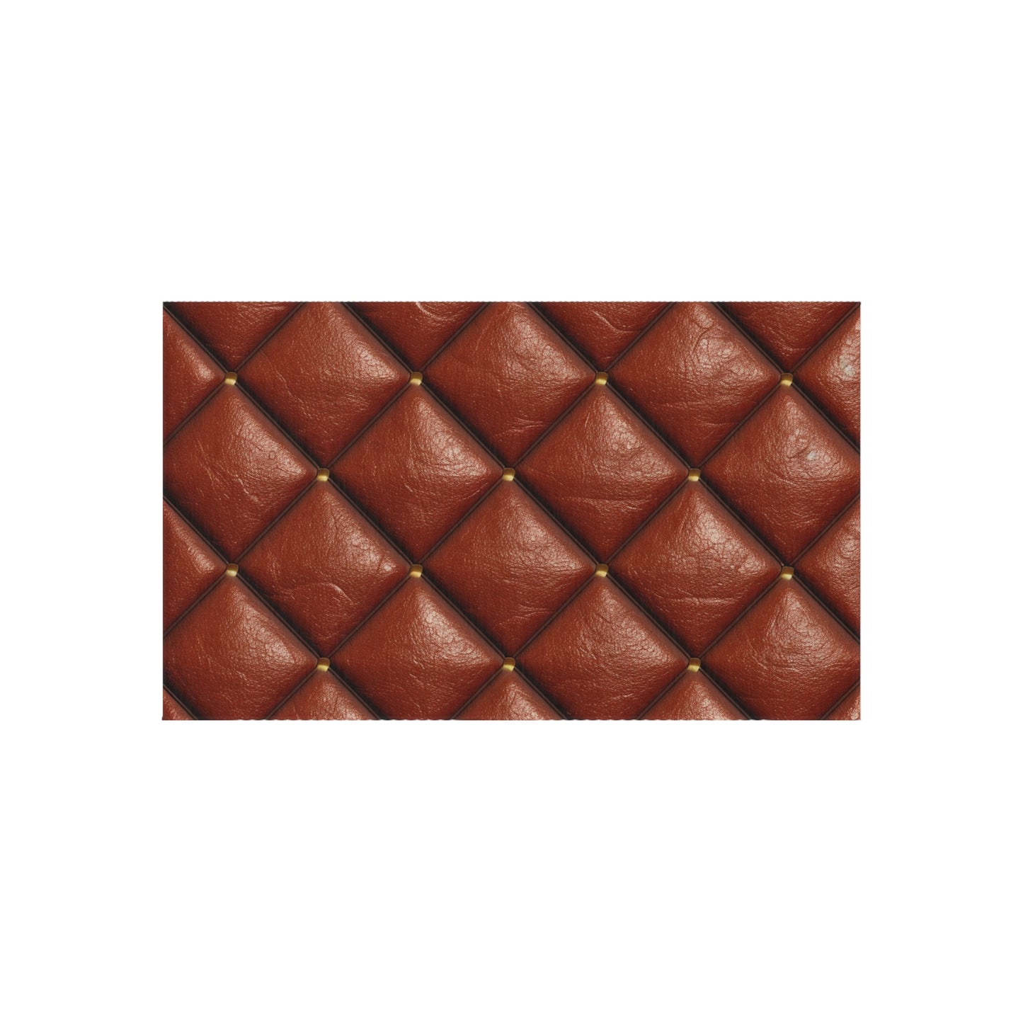 Brown Leather Cognac Pattern Rugged Durable Design Style - Outdoor Rug