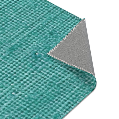 Quality Mint Turquoise Denim Fabric Deisgn, Stylish Material - Area Rugs