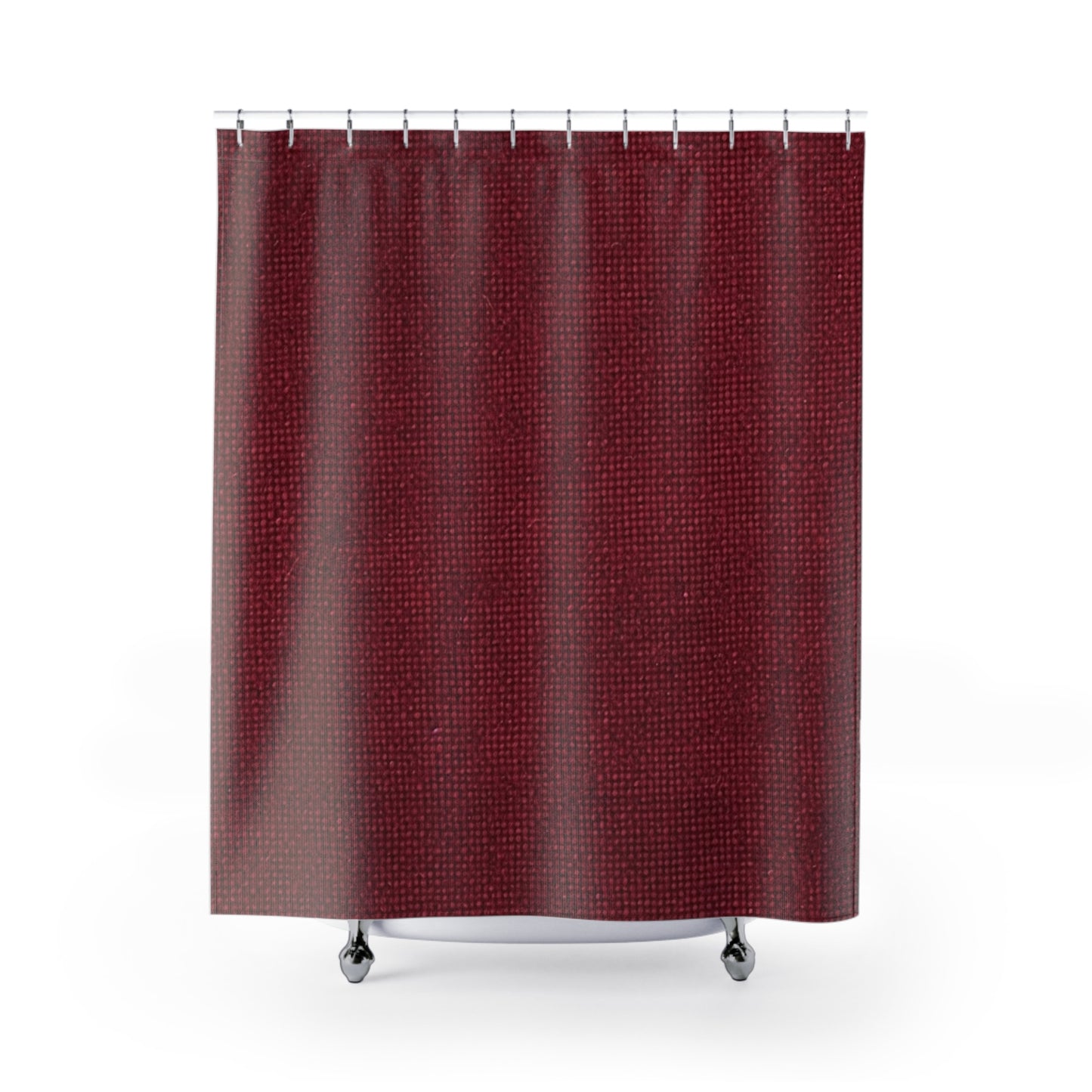 Seamless Texture - Maroon/Burgundy Denim-Inspired Fabric - Shower Curtains