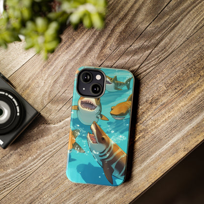 Tiger Shark: Ocean Marine Wildlife - Underwater - Tough Phone Cases