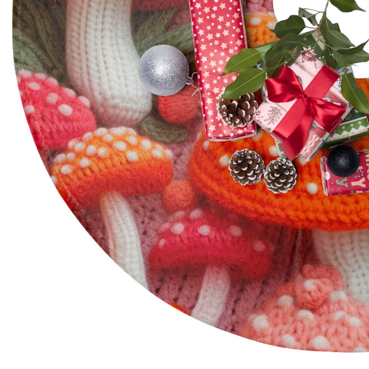 Mushroom Crochet, Enchanted Forest Design, Earthy Fungi. Mystical Magic Woodland, Immerse in Nature - Christmas Tree Skirts