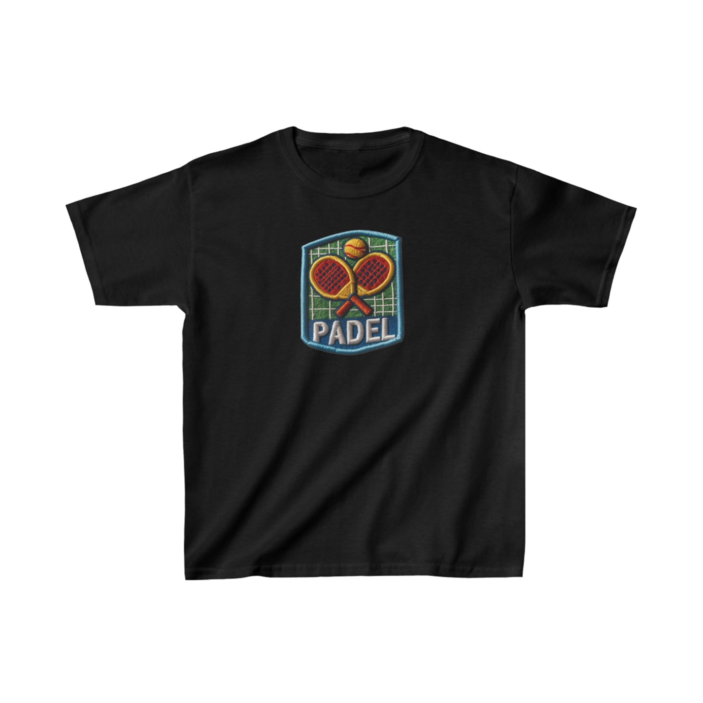 Chenille Padel Patch, Sport Faux Graphic -Kids Heavy Cotton™ Tee