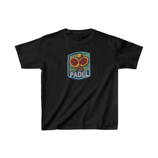 Chenille Padel Patch, Sport Faux Graphic -Kids Heavy Cotton™ Tee