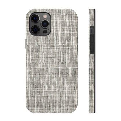 Silver Grey: Denim-Inspired, Contemporary Fabric Design - Tough Phone Cases