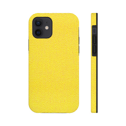 Sunshine Yellow Lemon: Denim-Inspired, Cheerful Fabric - Tough Phone Cases