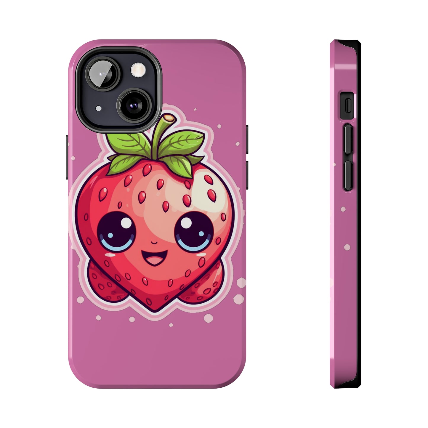 Kawaii Strawberry Adventure - Anime Classic Traditional Japanese Fruit - Otaku Artwork - Tough Phone Cases