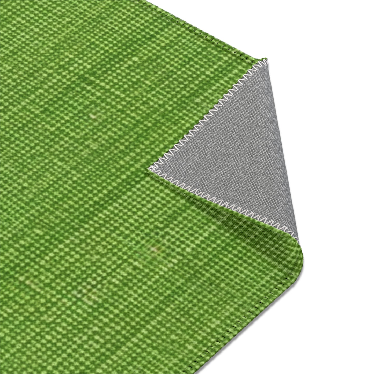 Olive Green Denim-Style: Seamless, Textured Fabric - Area Rugs