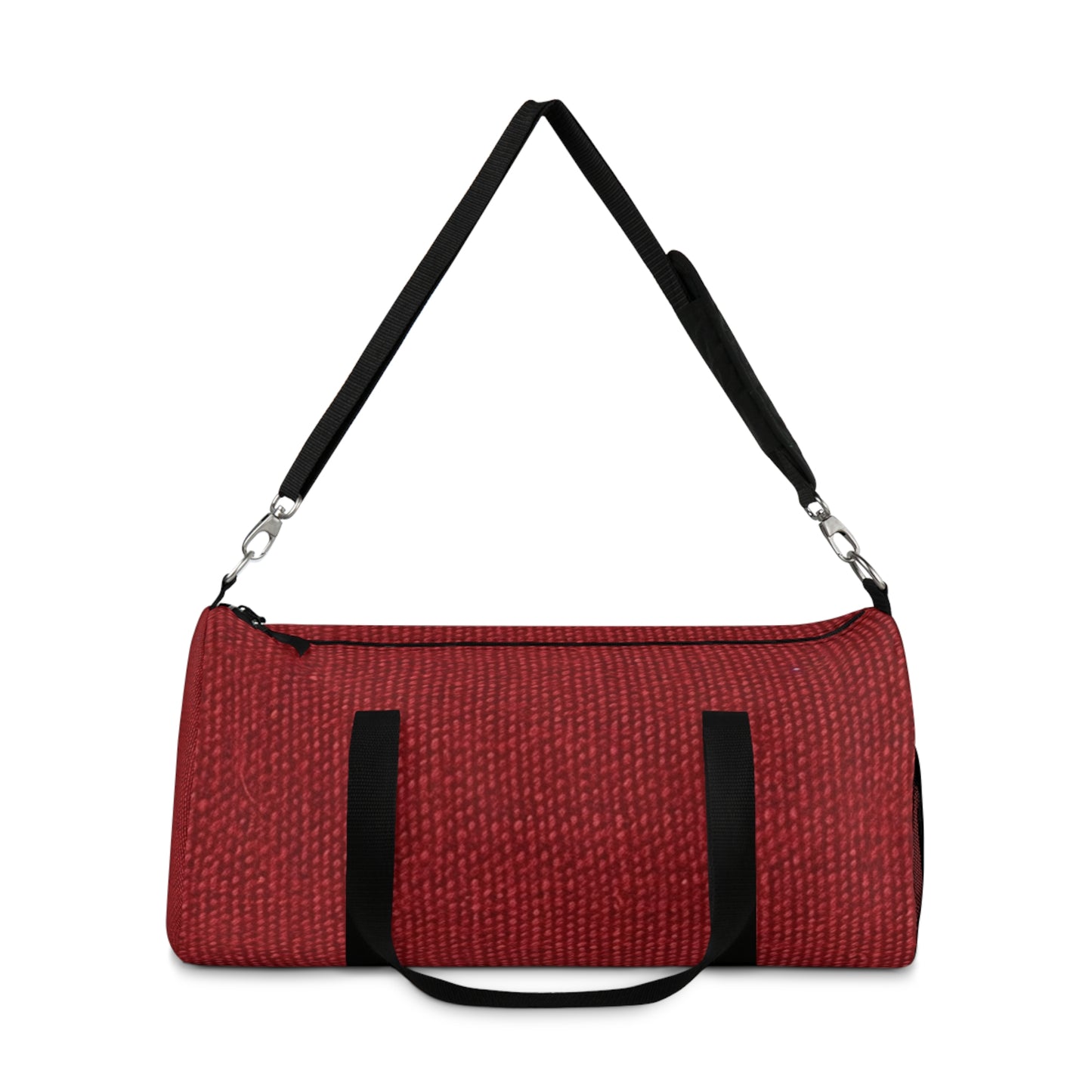 Bold Ruby Red: Denim-Inspired, Passionate Fabric Style - Duffel Bag