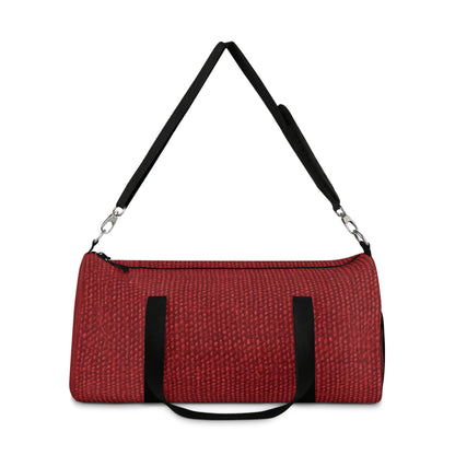 Bold Ruby Red: Denim-Inspired, Passionate Fabric Style - Duffel Bag