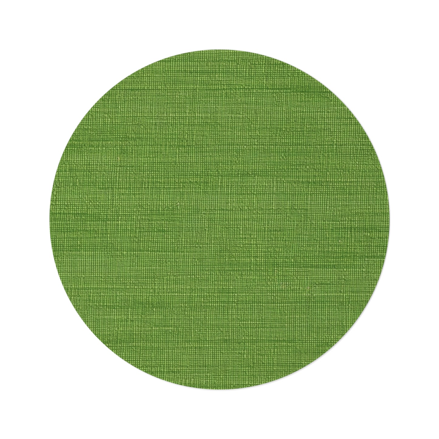 Olive Green Denim-Style: Seamless, Textured Fabric - Round Rug