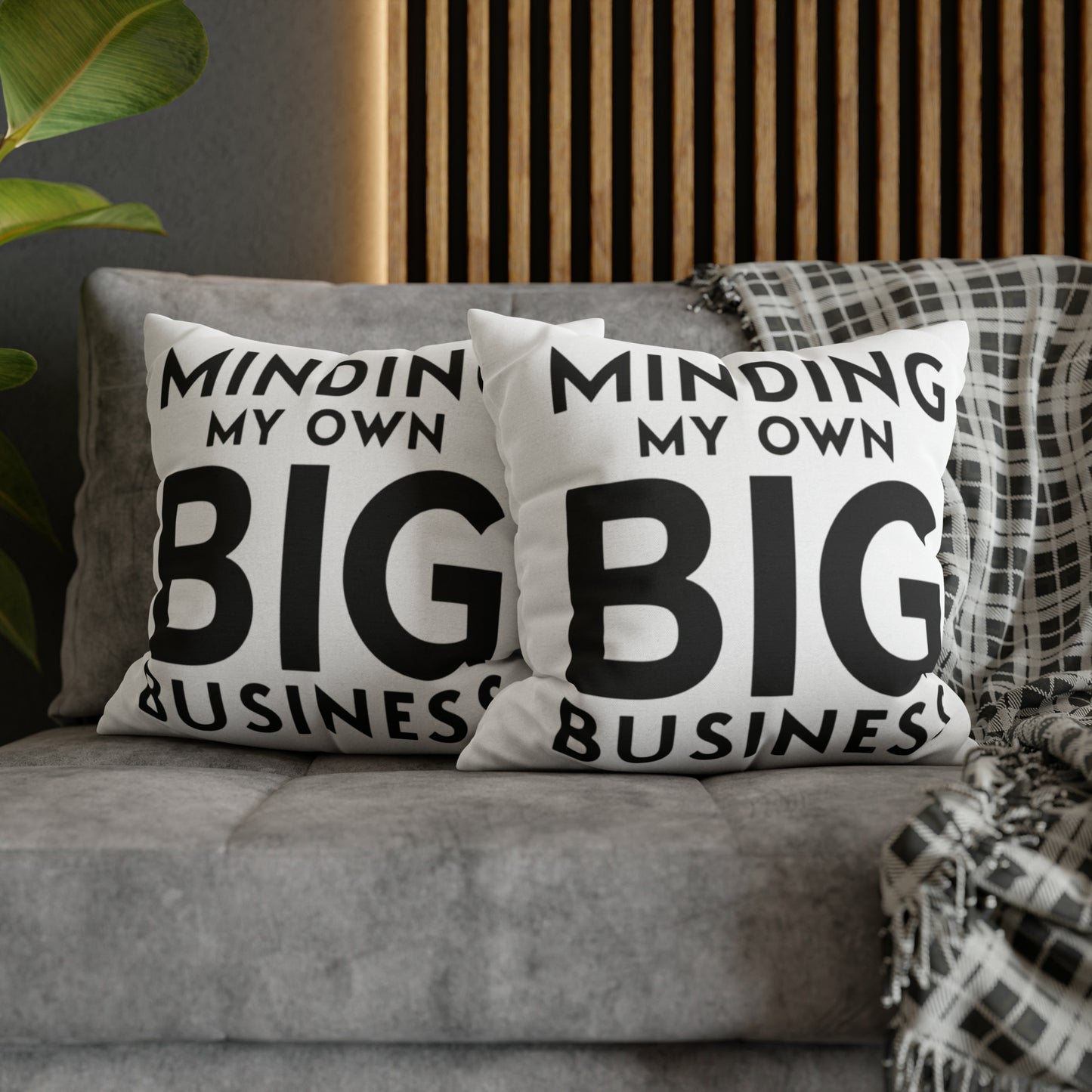 Minding My Own Big Business, Gift Shop Store, Spun Polyester Square Pillowcase