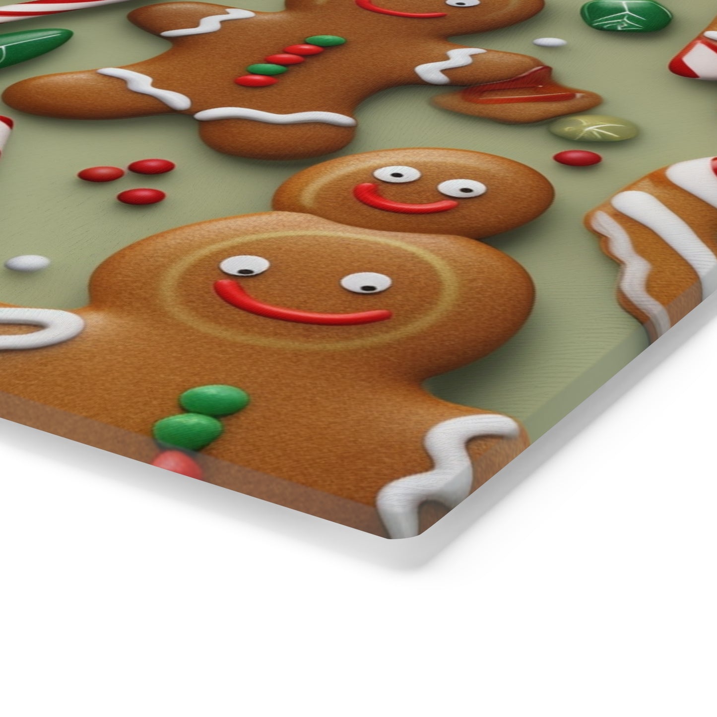 Gingerbread Man Christmas Cookie - Tree - Candy Cane - Cutting Board