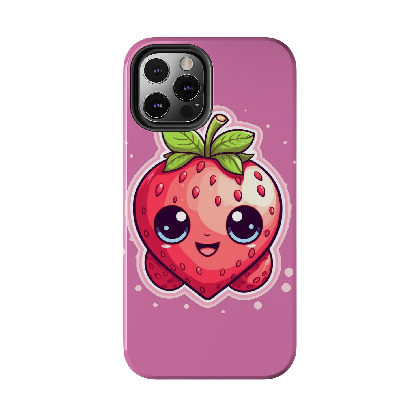 Kawaii Strawberry Adventure - Anime Classic Traditional Japanese Fruit - Otaku Artwork - Tough Phone Cases