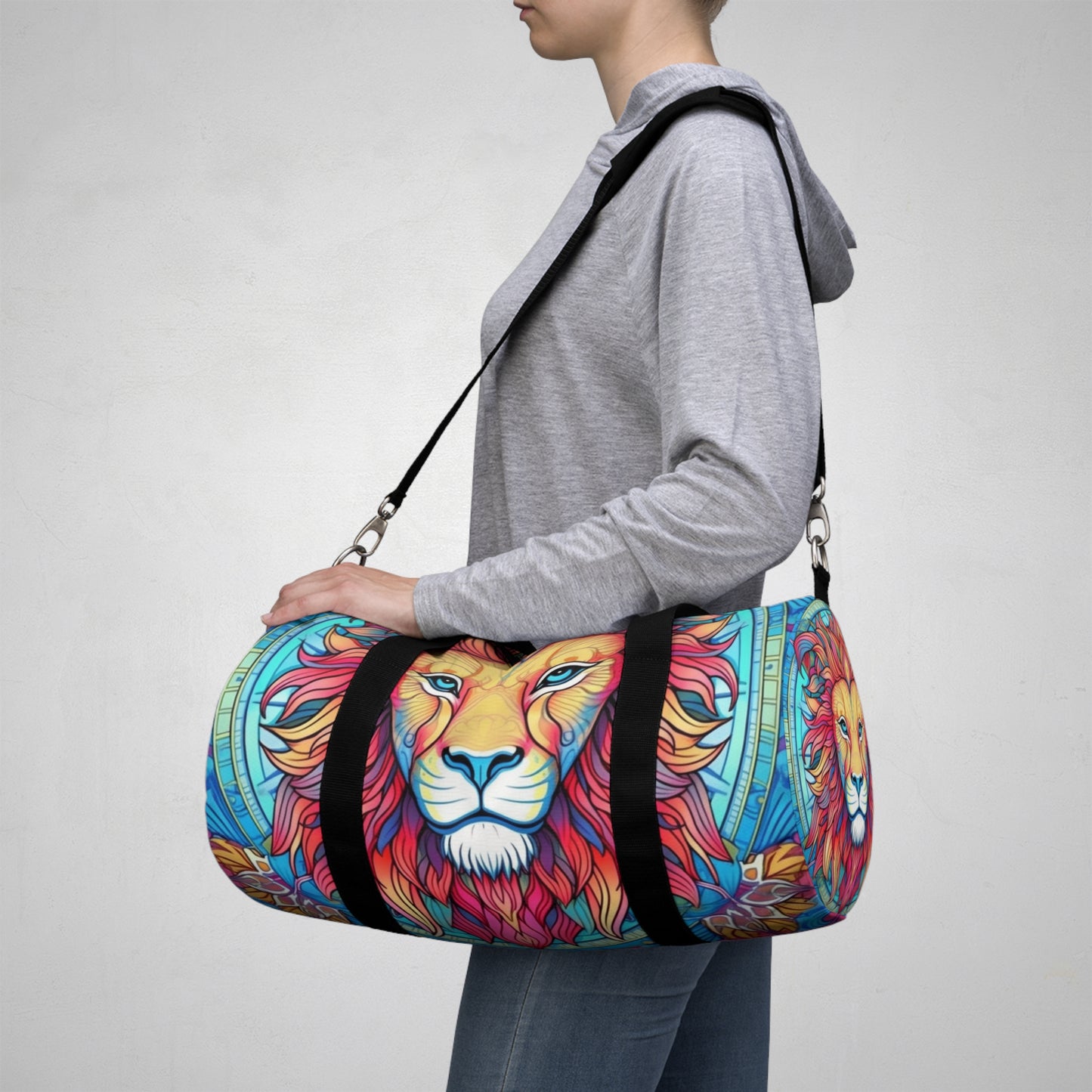 Astrological Leo - Cosmic Zodiac Constellation, Lion Symbol Art - Duffel Bag