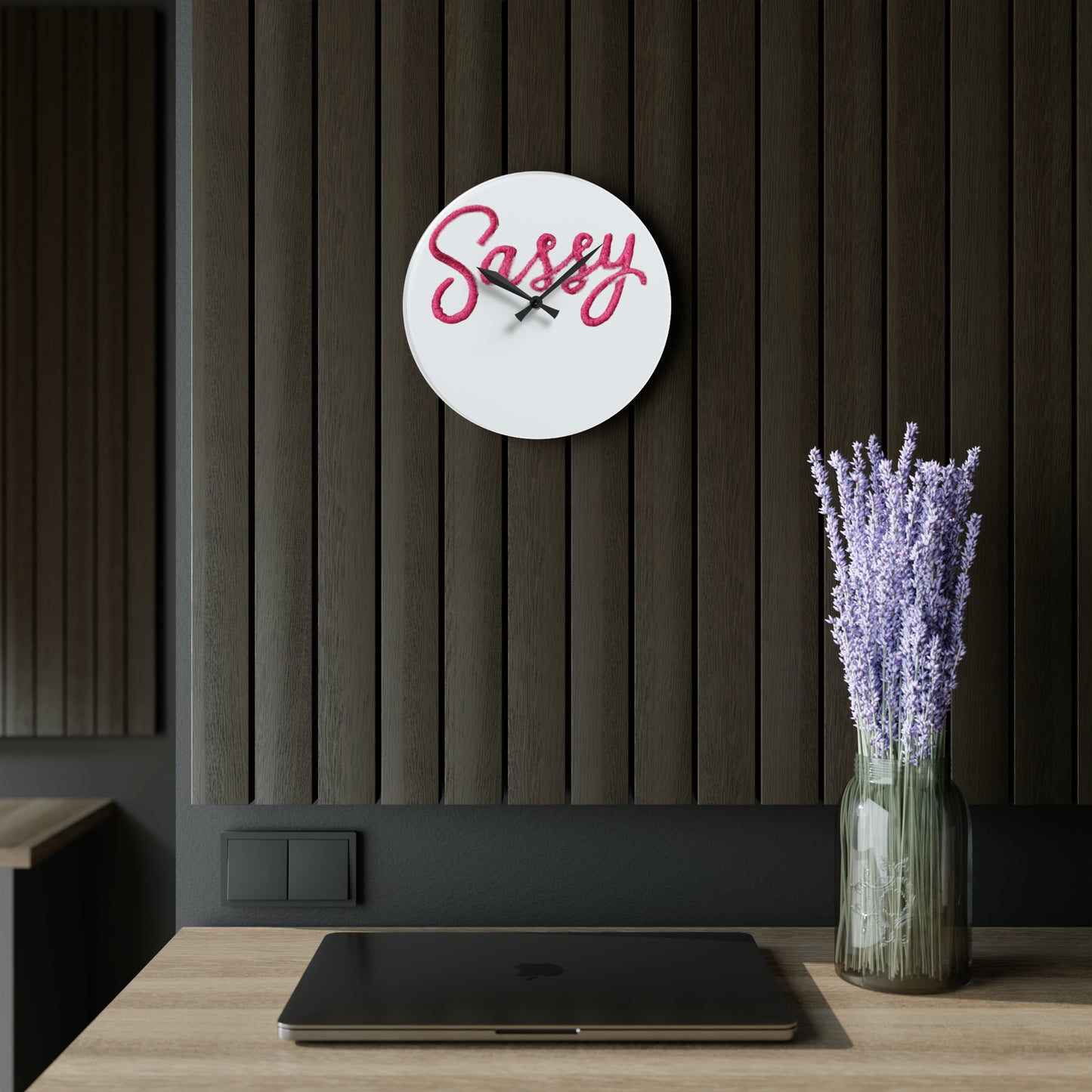 Sassy Acrylic Wall Clock