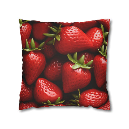 Strawberry Patch Picks: Home Decor and Gifts for the Ultimate Berry Fan - Spun Polyester Square Pillow Case