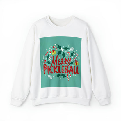 Merry Pickleball Holiday Christmas - Unisex Heavy Blend™ Crewneck Sweatshirt