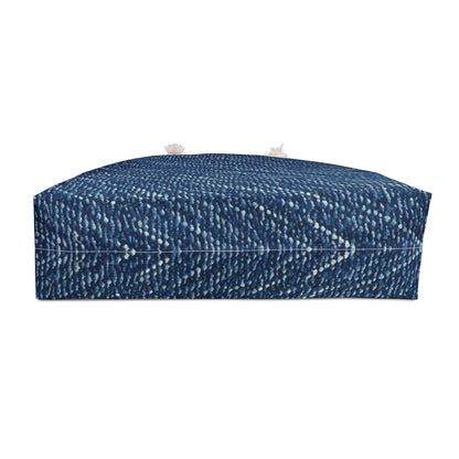 Denim-Inspired Design - Distinct Textured Fabric Pattern - Weekender Bag