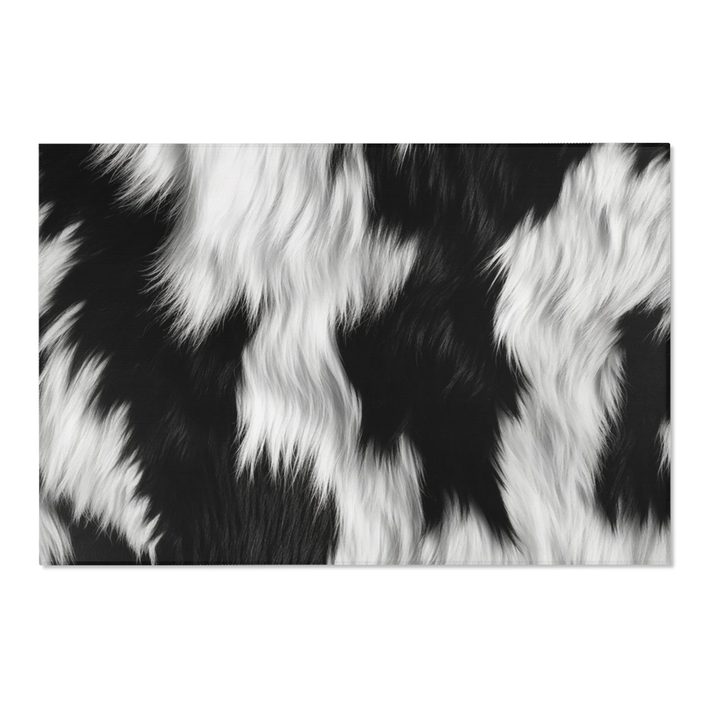 Cowhide on Hair Leather - Black and White - Designer Style - Area Rugs