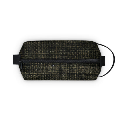 Sophisticated Seamless Texture - Black Denim-Inspired Fabric - Toiletry Bag