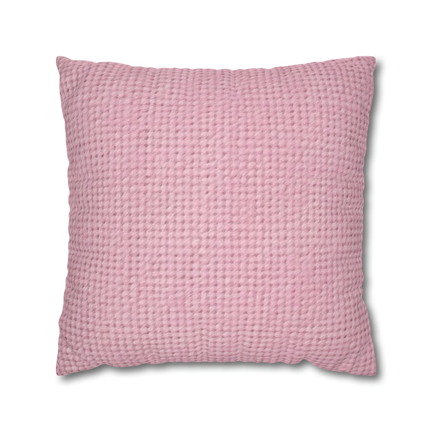 Blushing Garment Dye Pink: tela de tonos suaves inspirada en la mezclilla - Funda de almohada cuadrada de poliéster hilado