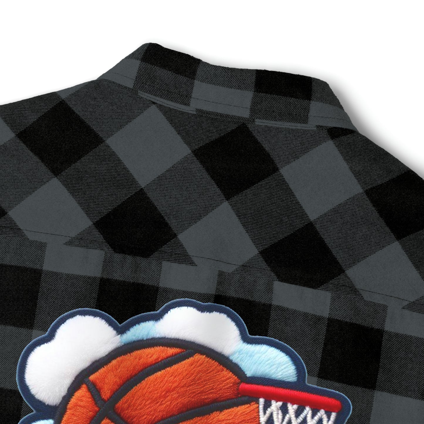 Game Day Basketball - Negro carbón - Camisa de franela unisex 