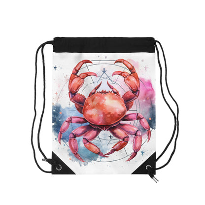 Cancer Star Sign - Elegant Zodiac Astrology - Drawstring Bag