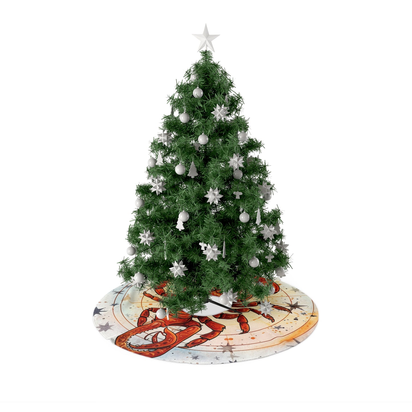 Prickly Scorpio Astrology - Sharp Zodiac Scorpion Celestial Horoscope - Christmas Tree Skirts