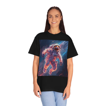 Astronaut Outer Space - Galaxy Starfield Art - Unisex Garment-Dyed T-shirt