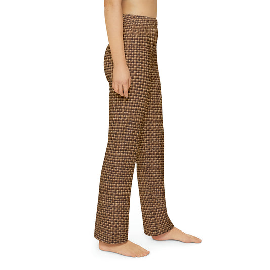 Brown Trouser, Kids Pajama Pants (AOP)