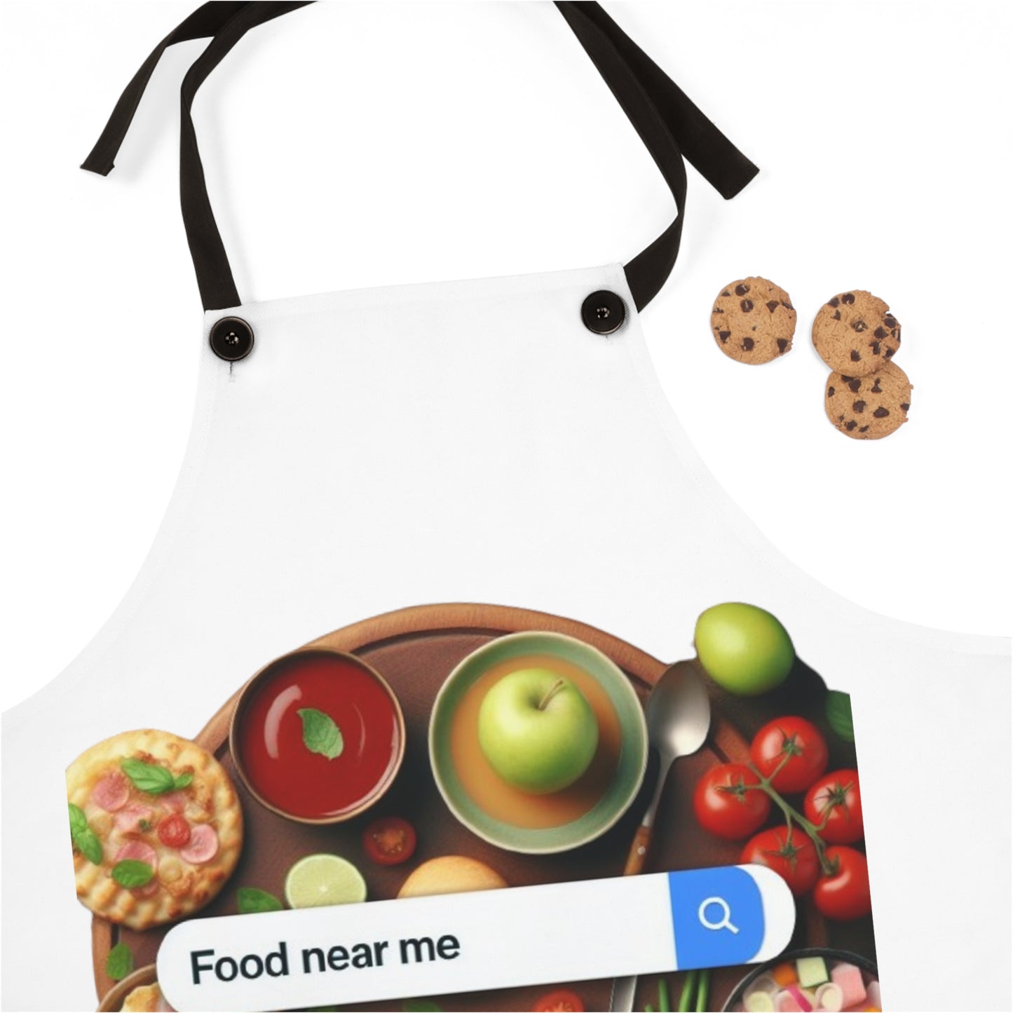 Food Near Me, Funny Gift, Apron (AOP)