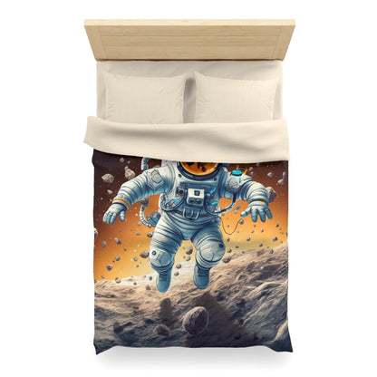 Galactic Adventurer - Celestial Star Art: Deep Space Exploration - Microfiber Duvet Cover