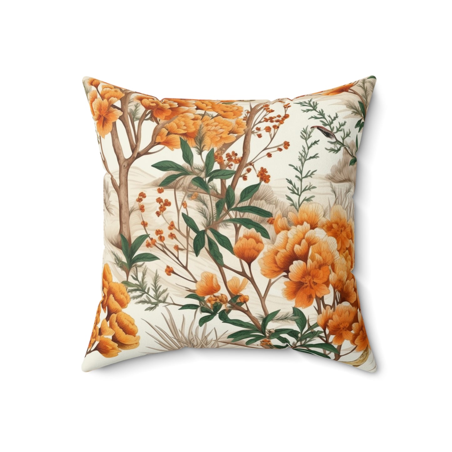 Four Seasons Beauty: Spring, Summer, Autumn & Winter Design Spun Polyester Square Pillow