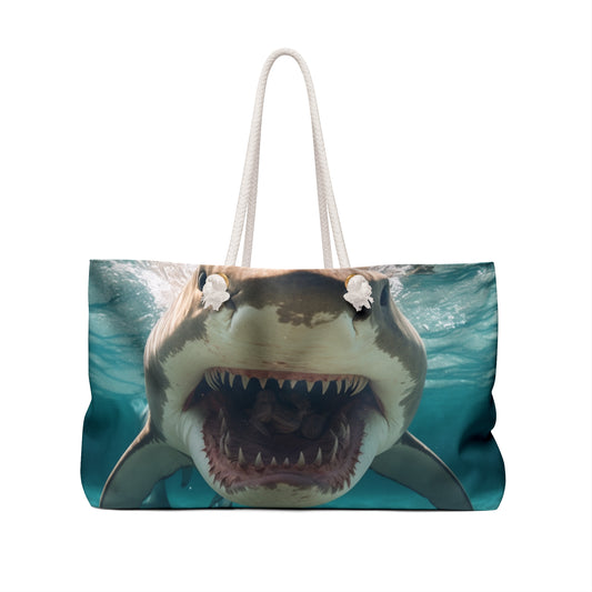 Bull Shark: River Monster Menace - Realistic Dark Water Predator - Weekender Bag