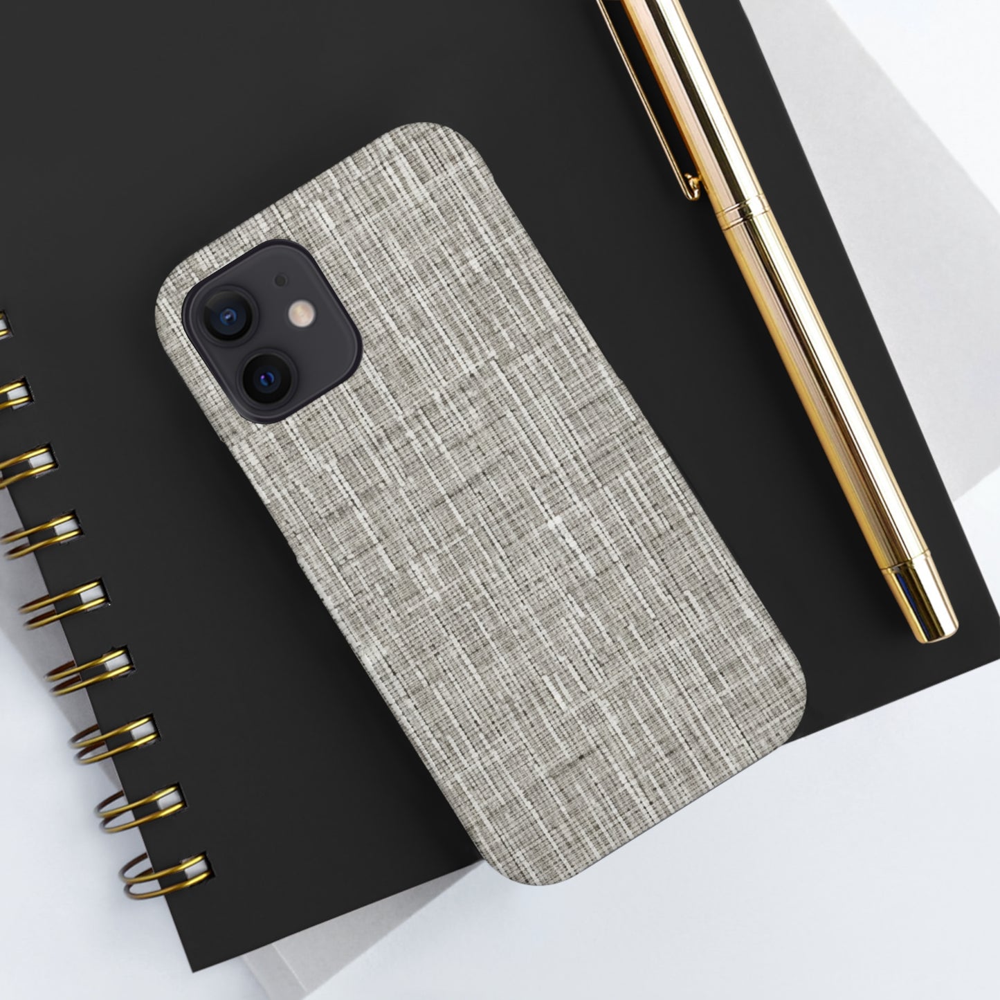Silver Grey: Denim-Inspired, Contemporary Fabric Design - Tough Phone Cases
