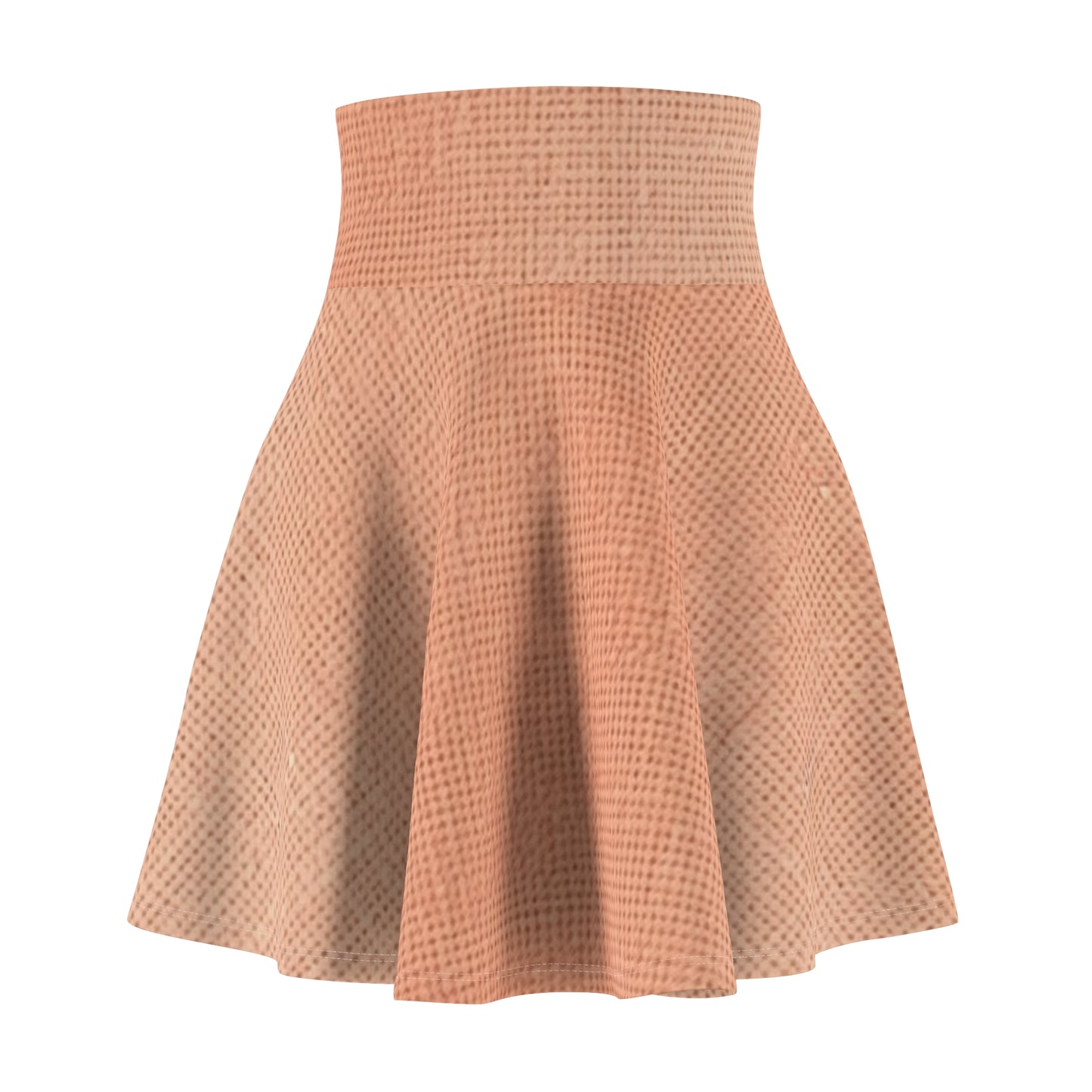 Soft Pink-Orange Peach: Denim-Inspired, Lush Fabric - Women's Skater Skirt (AOP)