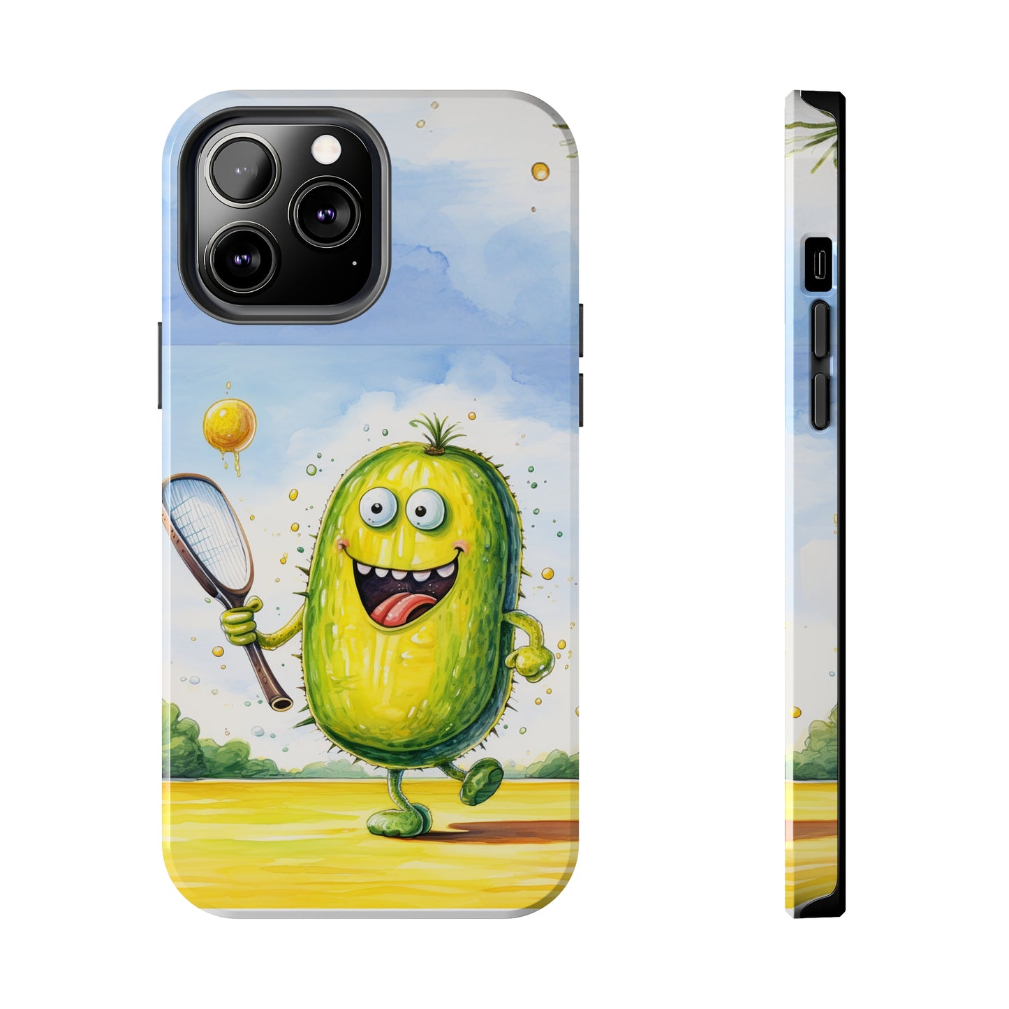 Pickleball Sport: Athletic Pickle Playing Game with Net and Paddle - Tough Phone Cases